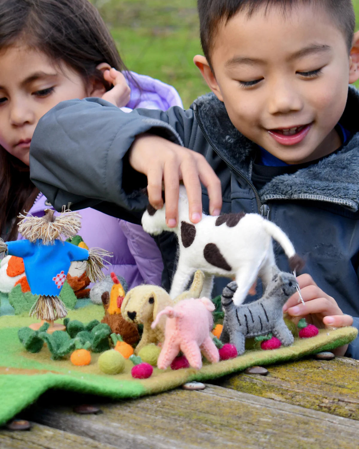 Tara Treasures Felt Cow Farm Animal Toy