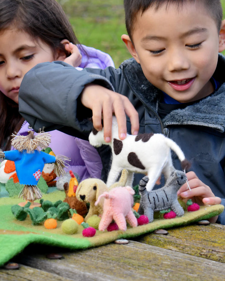 Tara Treasures Felt Cow Farm Animal Toy