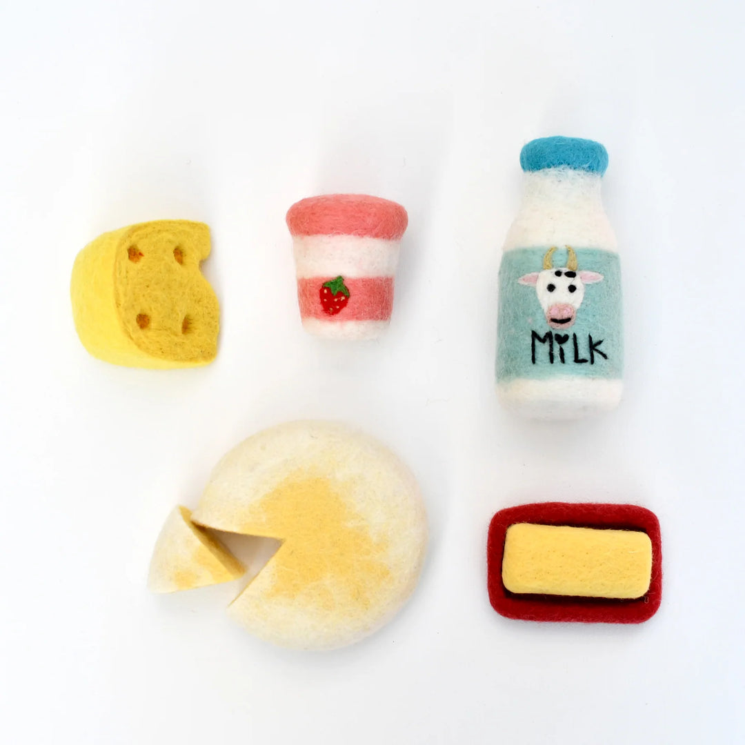 Tara Treasures Felt Food Groups Play Food - Dairy