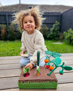 Felt Garden Planter Box with Sprouts and Vegetables