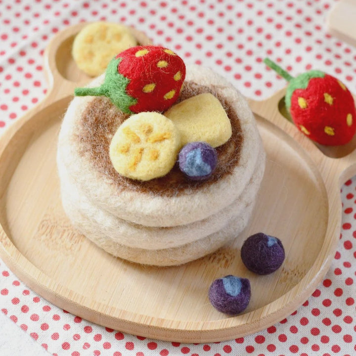 Tara Treasures Felt Pancake Stack Play Food Set