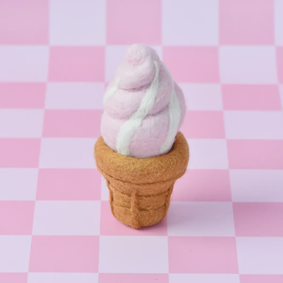 Tara Treasures Felt Strawberry Soft Serve Ice Cream