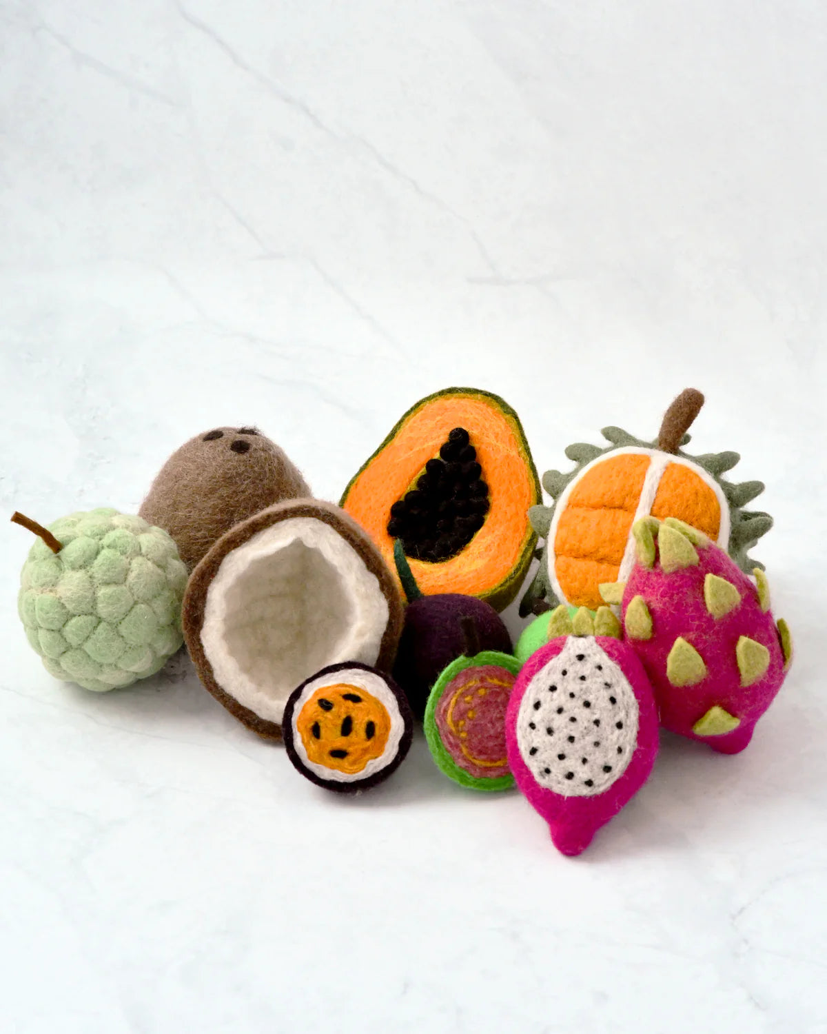 Felt Tropical Fruits Play Food Set - 11 Pieces