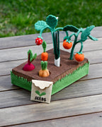 Felt Garden Planter Box with Sprouts and Vegetables