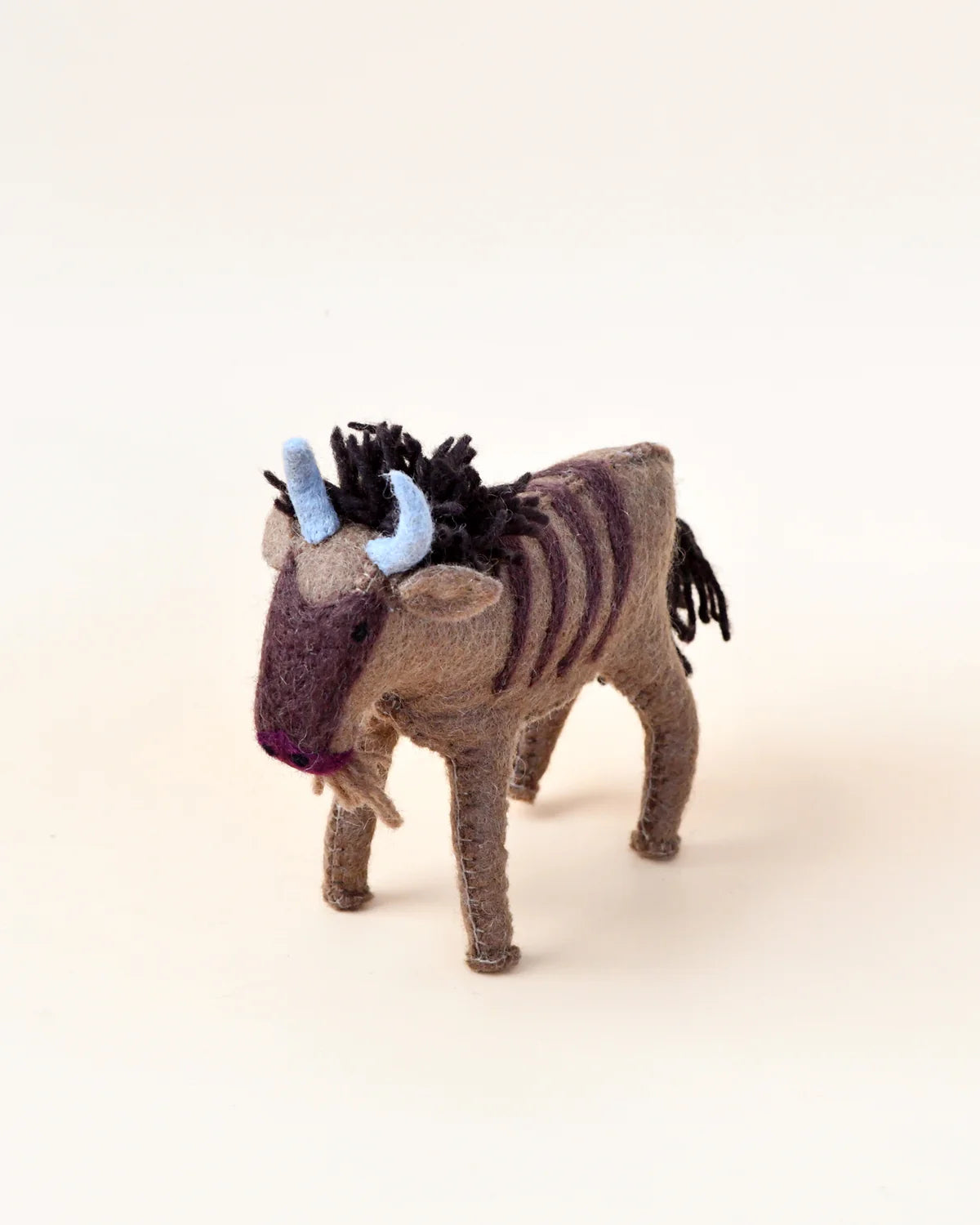 Tara Treasures Felt Wildebeest Soft Toy for Safari Play