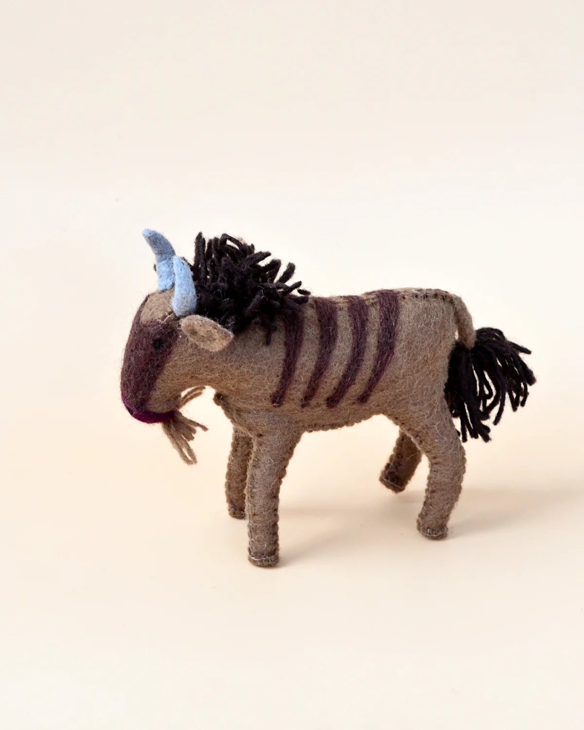 Tara Treasures Felt Wildebeest Soft Toy for Safari Play