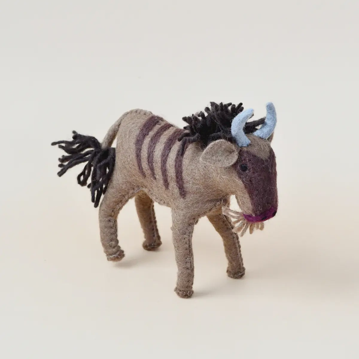 Tara Treasures Felt Wildebeest Soft Toy for Safari Play