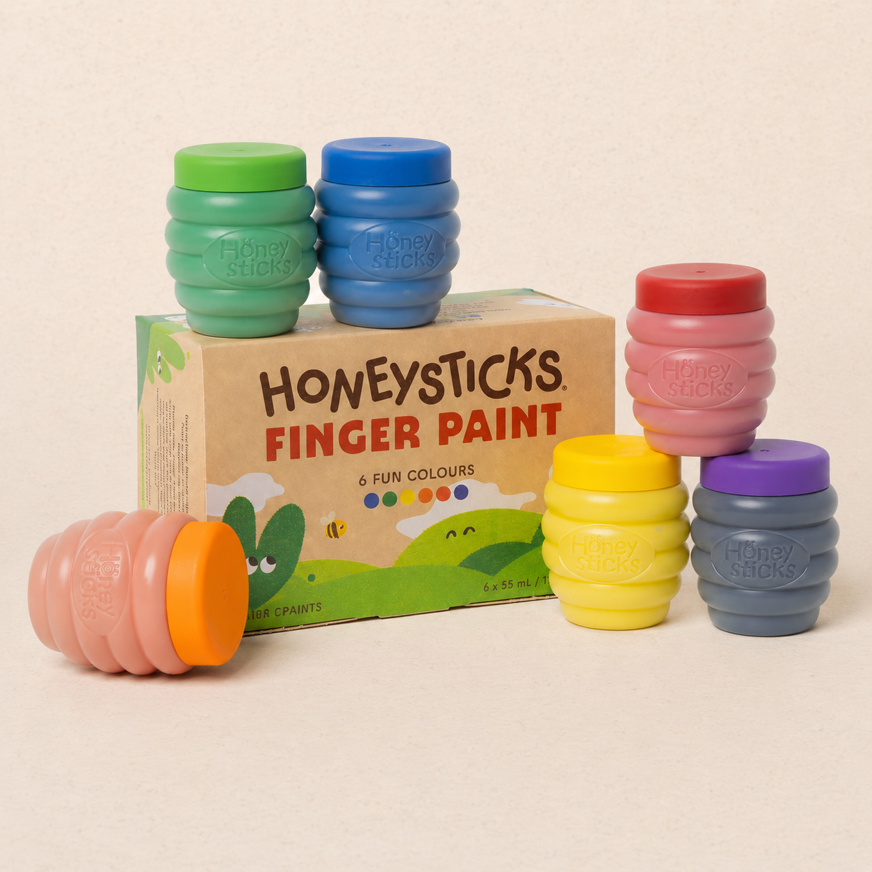 Honeysticks Finger Paints - 6 pack