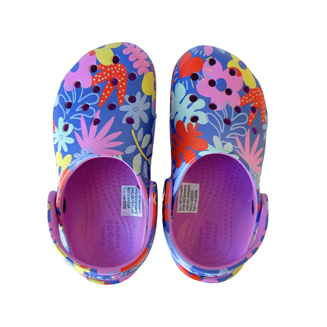 Crocs Classic Printed Floral Clog - Bubble