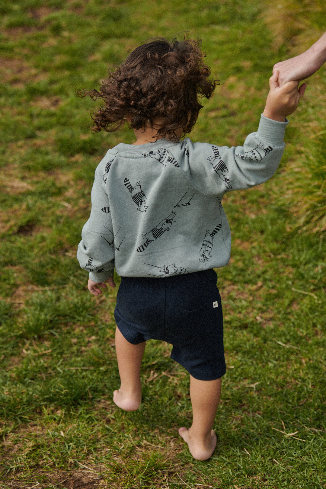 Nature Baby Emerson Sweater - Raccoon Rhapsody Print