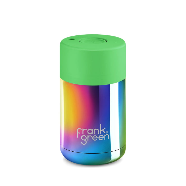 Frank Green Reusable Cup 295ml - Rainbow/Neon Green