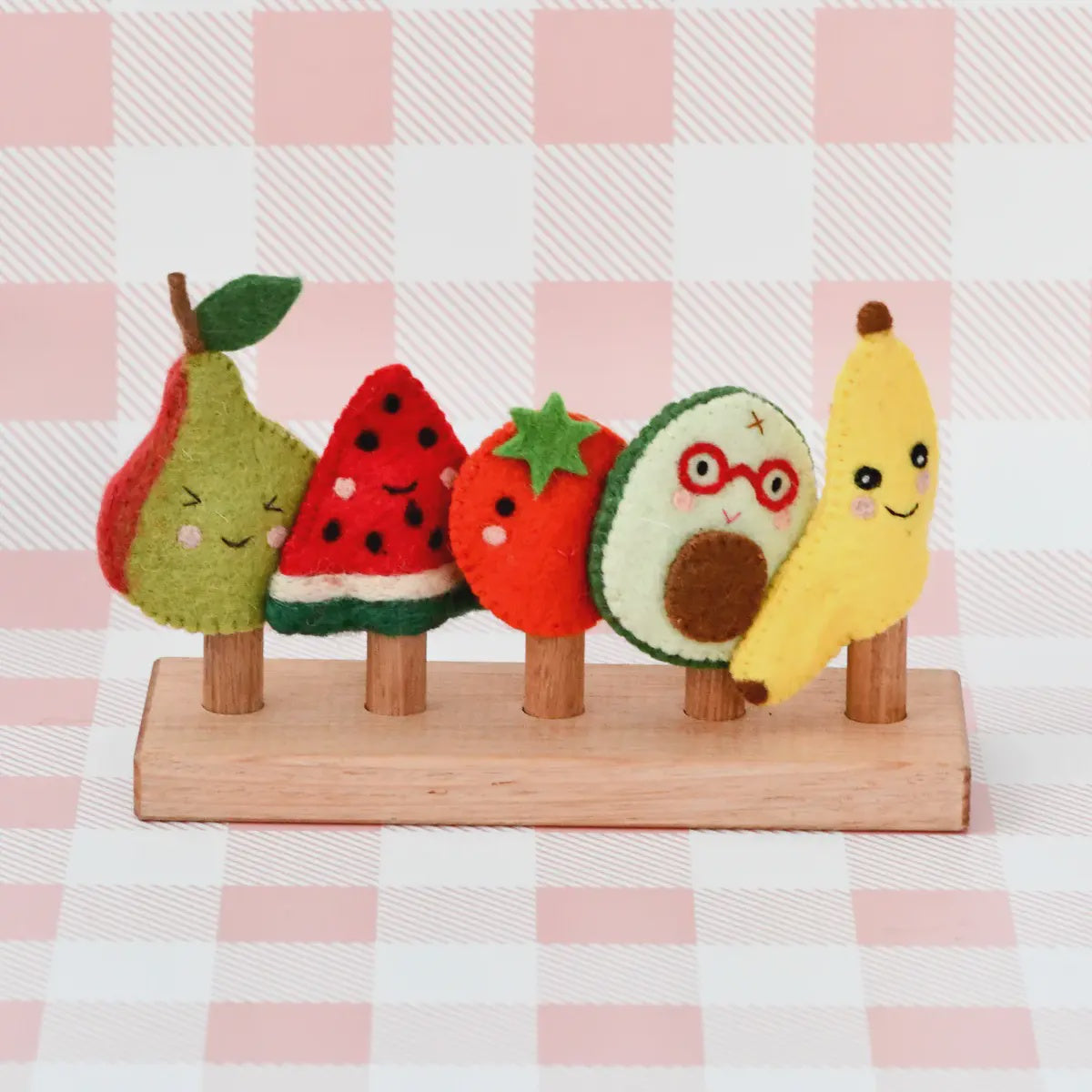 Tara Treasures Felt Fruits Finger Puppets Set
