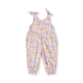 Pastel Bouquet Tiffany Tie Overalls - Lilac Multi