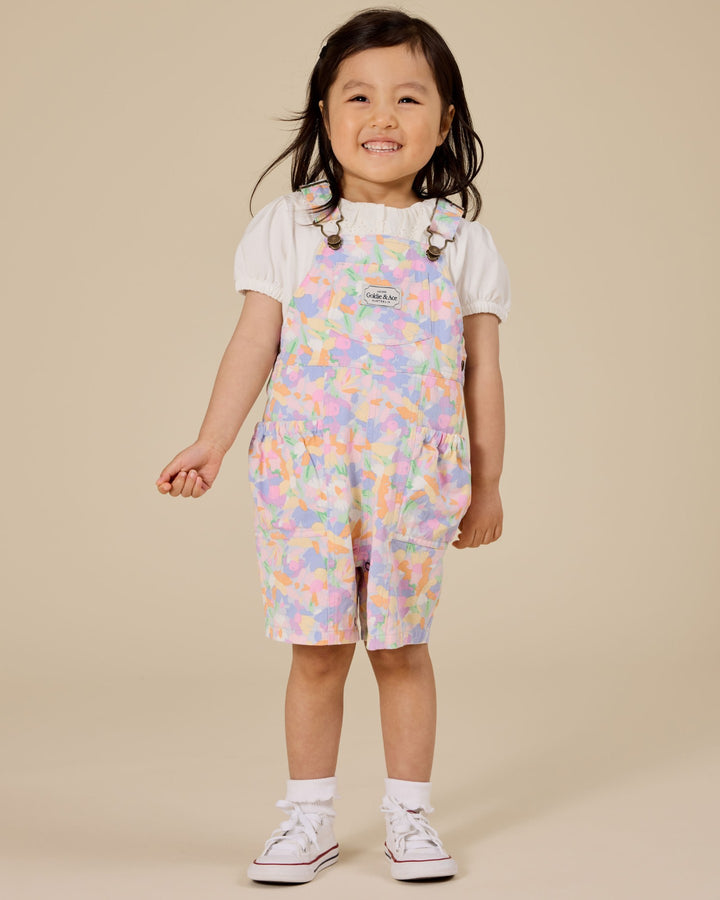 Goldie + Ace Pastel Bouquet James Pocket Overalls - Lilac Multi