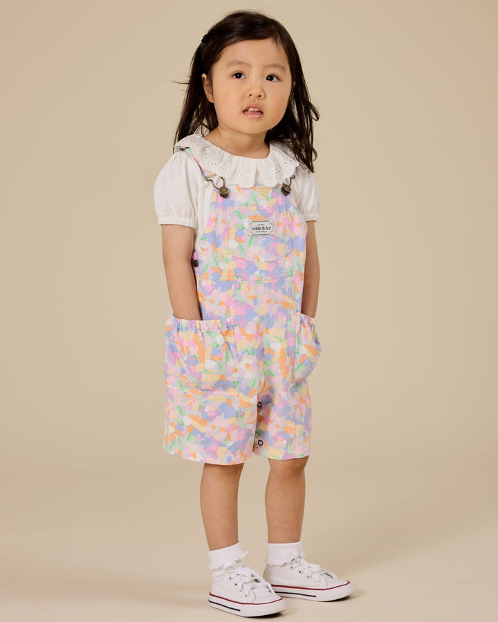 Goldie + Ace Pastel Bouquet James Pocket Overalls - Lilac Multi