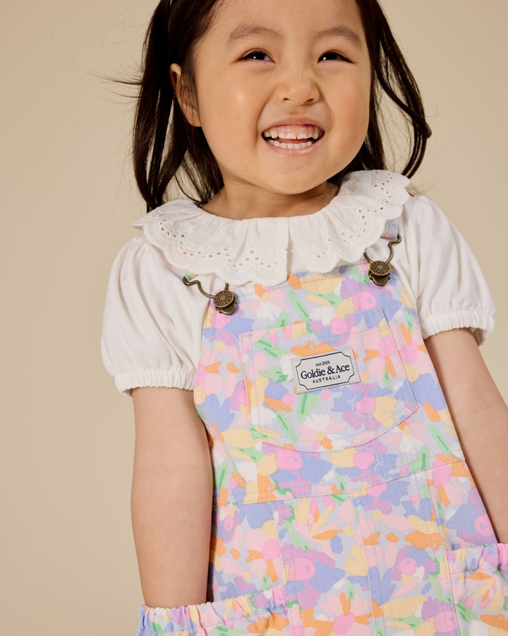 Goldie + Ace Pastel Bouquet James Pocket Overalls - Lilac Multi