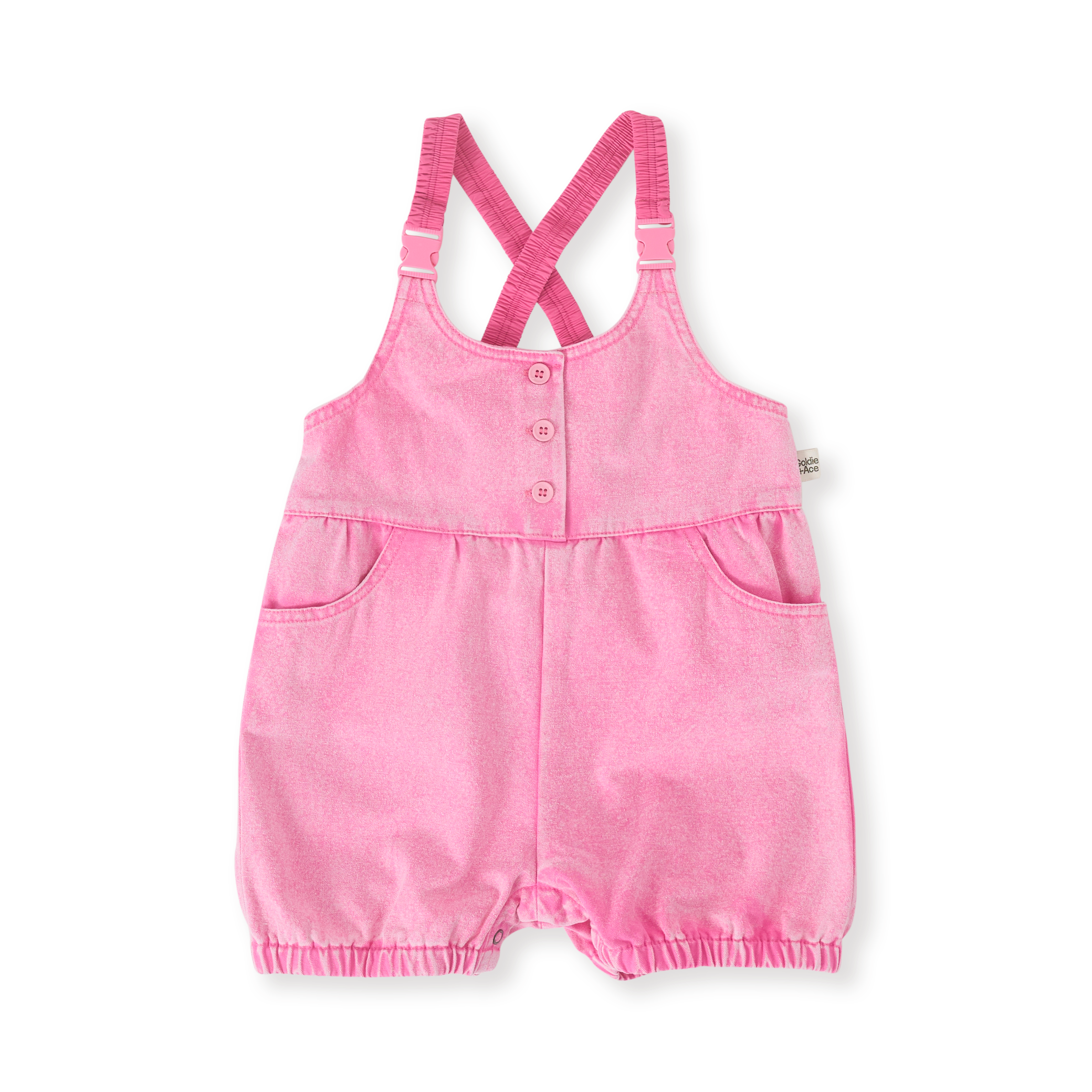 Goldie + Ace Cindy Denim Bubble Overalls - Pink Lemonade