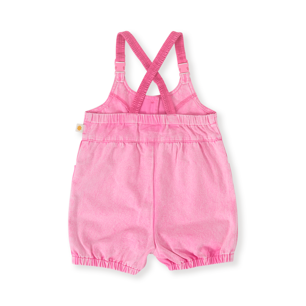 Goldie + Ace Cindy Denim Bubble Overalls - Pink Lemonade