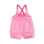 Cindy Denim Bubble Overalls - Pink Lemonade