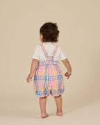 Goldie + Ace Rainbow Gingham Bubble Frill Romper  - Multi