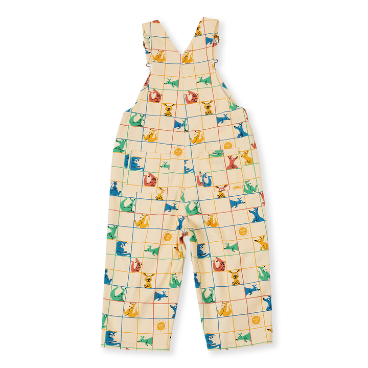 Goldie + Ace Hopscotch Austin Denim Overalls - Vanilla/Primary