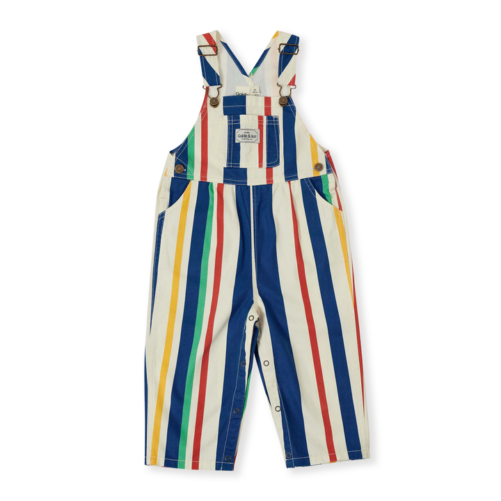 Goldie + Ace  Austin Denim Overalls - 90'S Bold Stripe