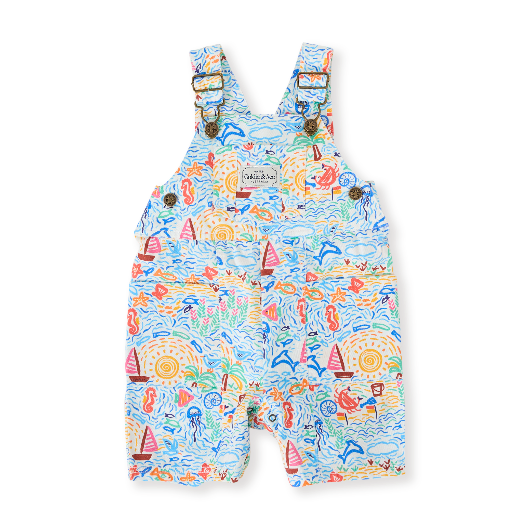 Goldie + Ace Summer Bay James Pocket Overalls - Multi