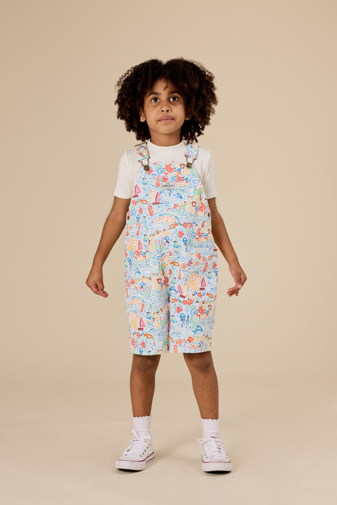 Goldie + Ace Summer Bay James Pocket Overalls - Multi