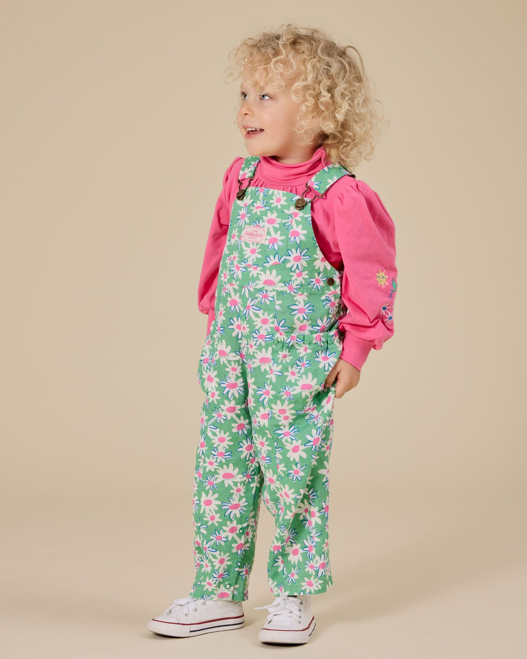 Sofia Embroidered Puff Sleeve Skivvy - French Rose