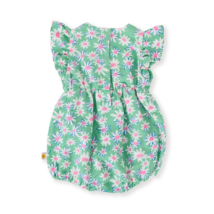 Goldie + Ace Daisy Patch Lani Romper - Moss