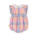 Goldie + Ace Rainbow Gingham Lani Smocked Romper - Multi