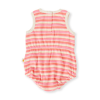 Goldie + Ace Watermelon Stripe Bubble Romper - Pink/Peach