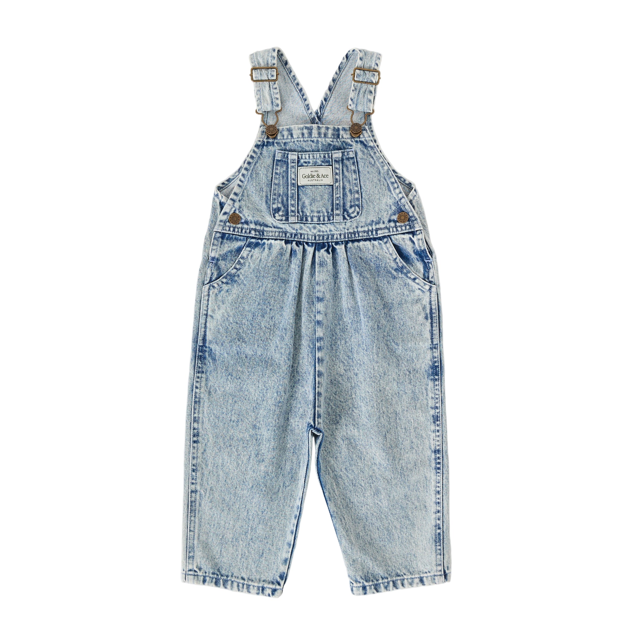 Goldie + Ace Austin Vintage Washed Denim Overalls