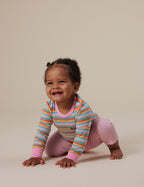 Candy Stripe Long Sleeve Rib Bodysuit