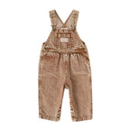 Goldie + Ace Austin Vintage Washed Denim Overalls Brown