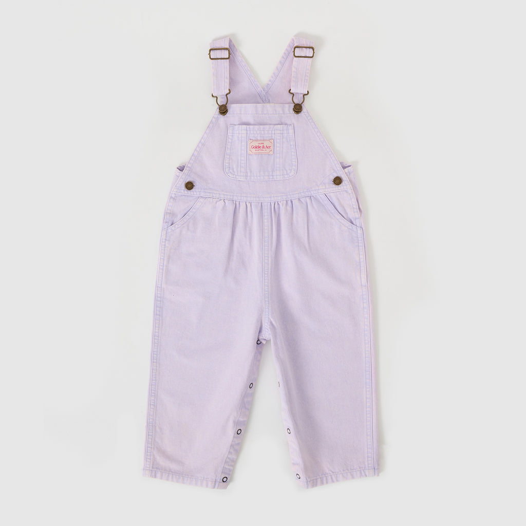 Goldie + Ace Austin Vintage Washed Denim Overalls Mauve