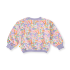 Goldie + Ace Pastel Bouquet Terry Sweatshirt - Lilac Multi