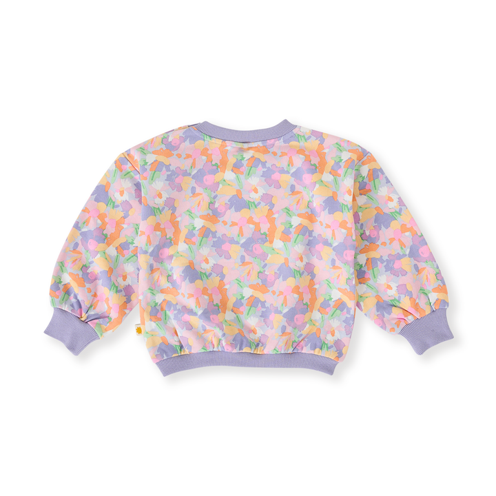 Goldie + Ace Pastel Bouquet Terry Sweatshirt - Lilac Multi