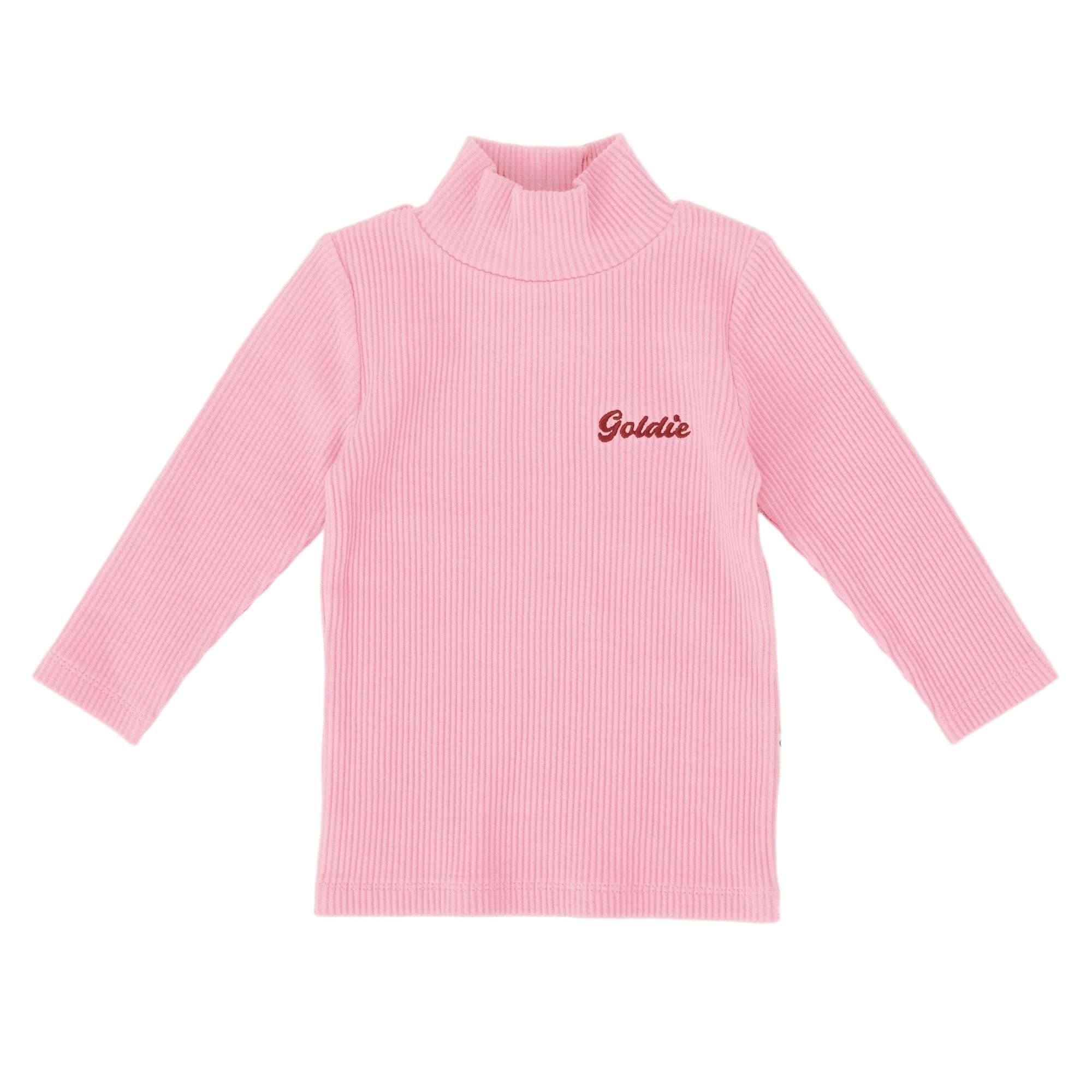 Goldie + Ace Embroidered Rib Skivvy Sweet Pea