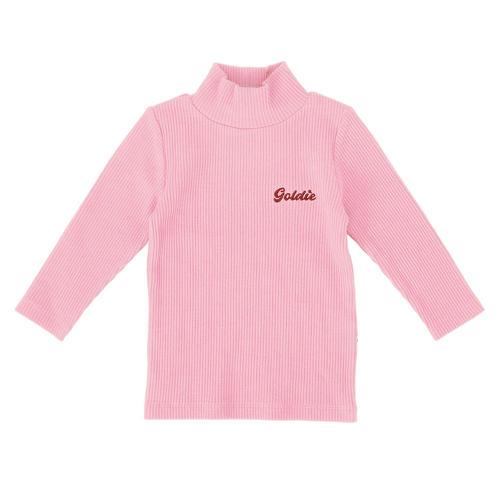 Goldie + Ace Embroidered Rib Skivvy Sweet Pea