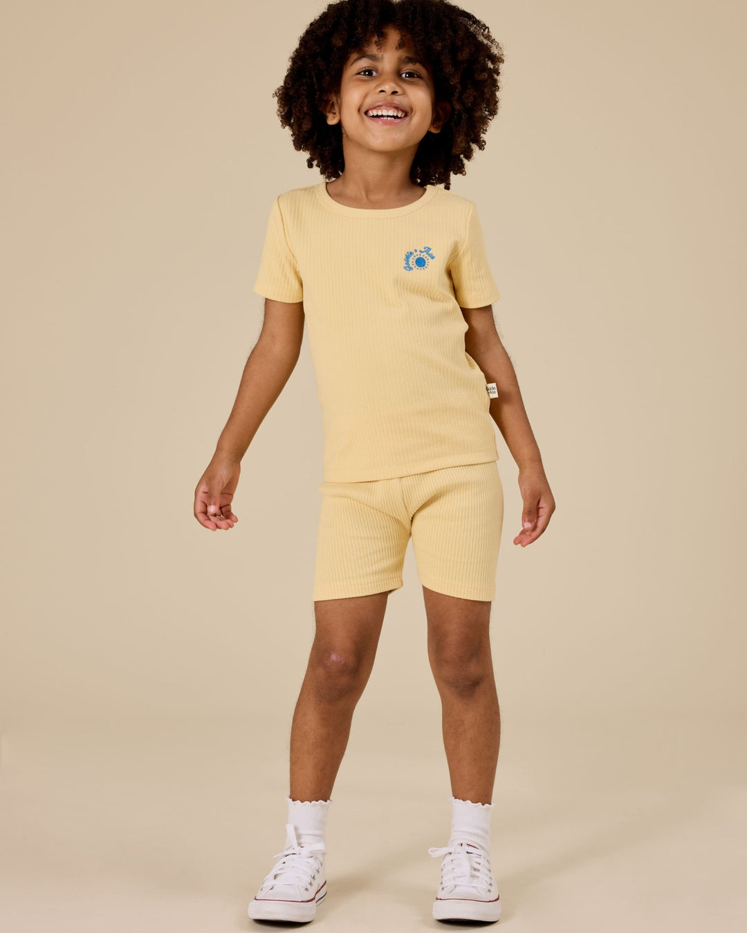 Goldie + Ace Lara Rib Shorties - Lemon
