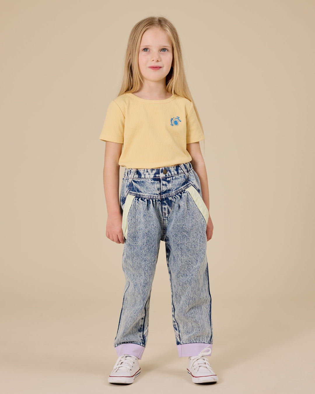 Goldie + Ace Kai Rib T-Shirt - Lemon