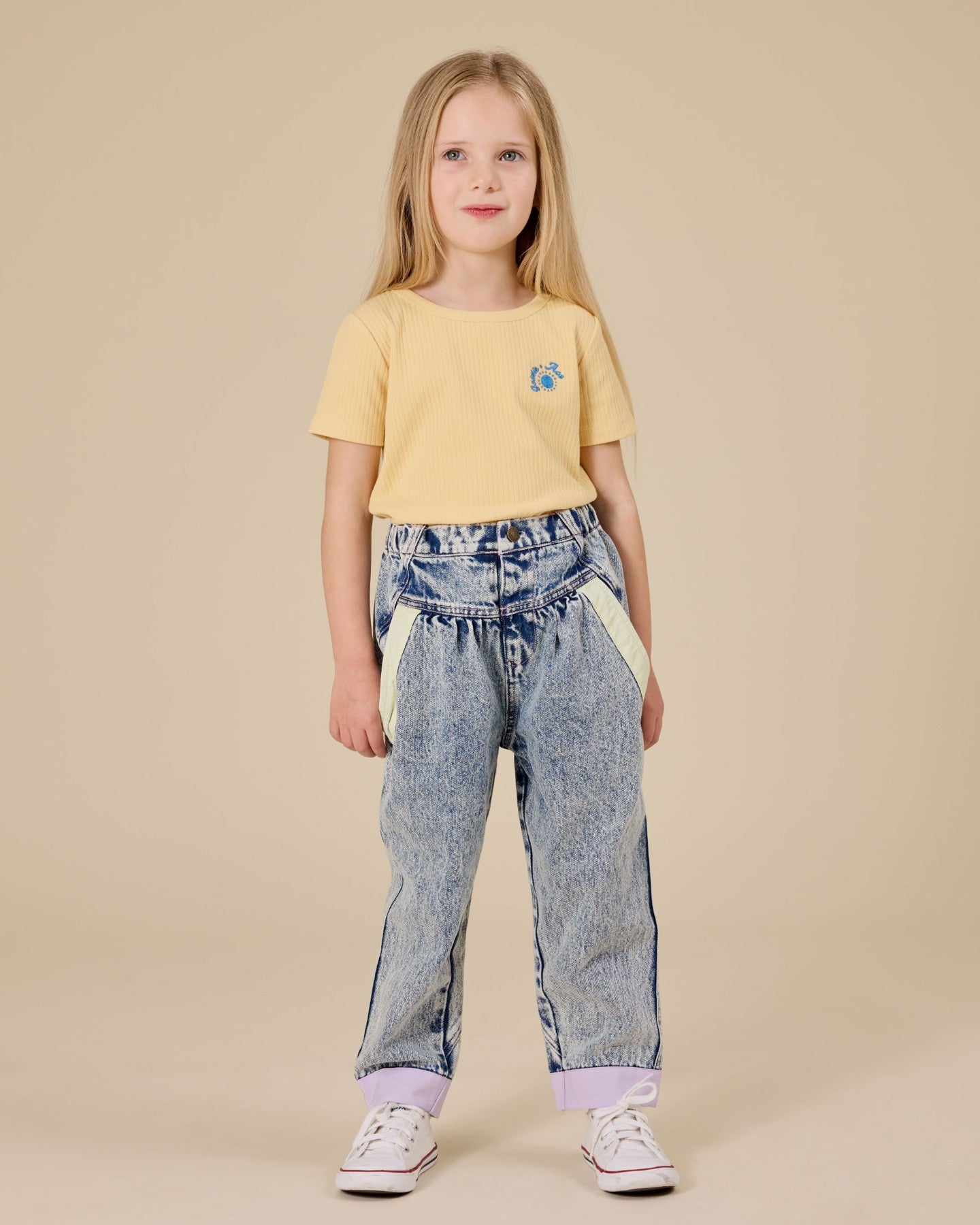 Goldie + Ace Kai Rib T-Shirt - Lemon