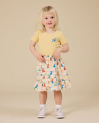 Hopscotch Maya Pocket Skirt - Vanilla/Primary