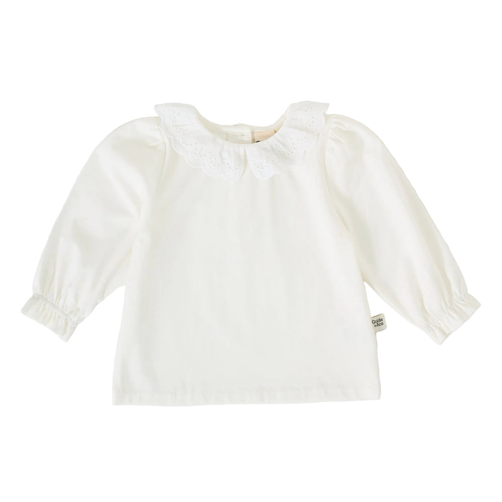 Laura Puff Sleeve Collar Long Sleeve - Cream