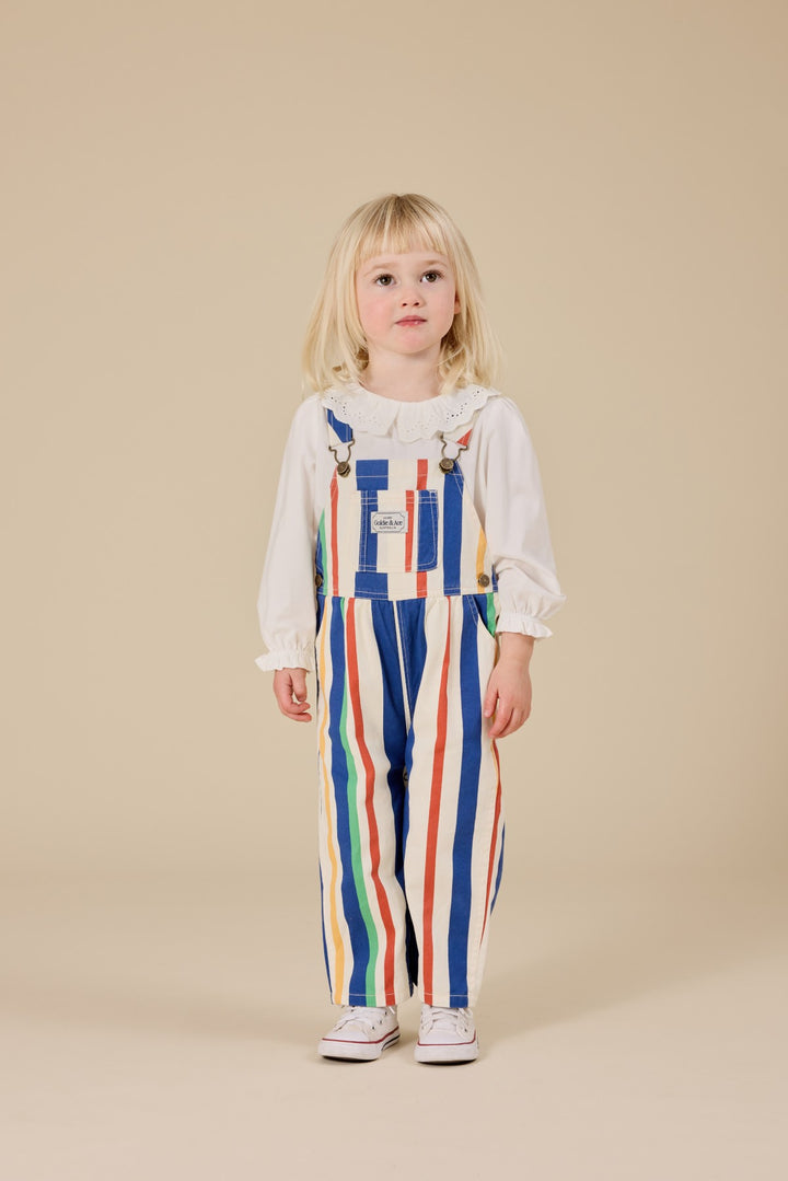 Goldie + Ace  Austin Denim Overalls - 90'S Bold Stripe