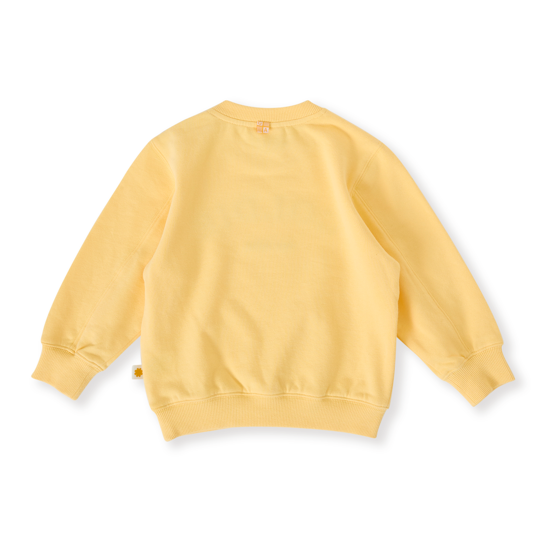 Goldie + Ace Goldie Crew Embroidered Sweater - Lemon