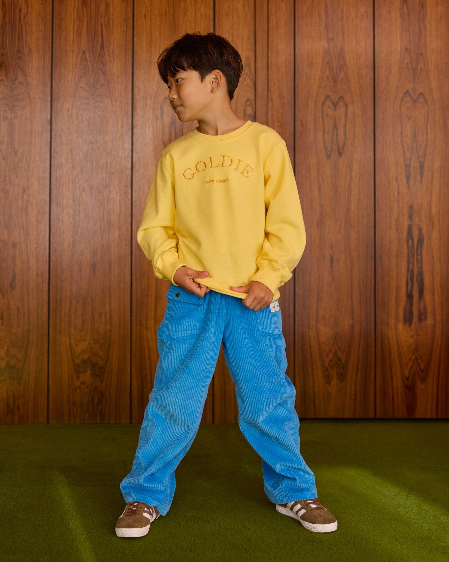 Goldie + Ace Arlo Wide Leg Corduroy Pocket Pant