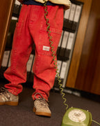 Kit Denim Pocket Pant - Apple Red