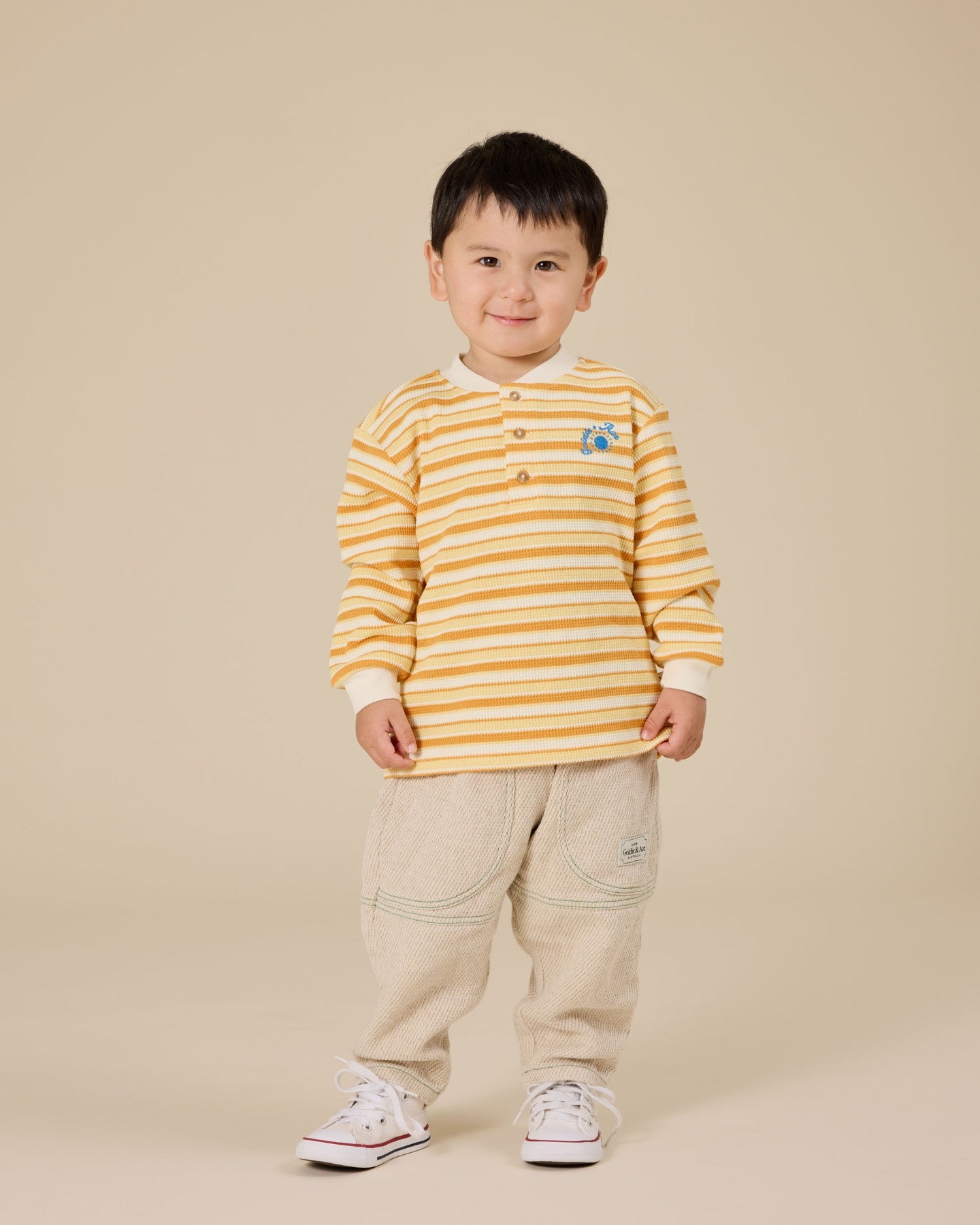 Sunshine Stripe Long Sleeve Top - Lemon/Golden